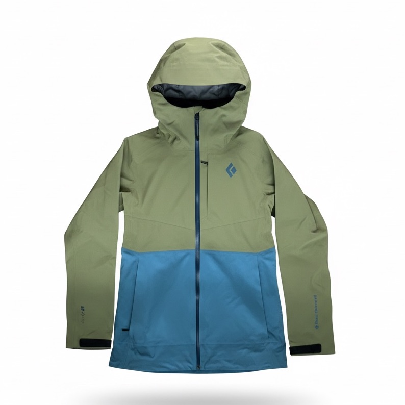 Black Diamond Recon Nwt Stretch Ski Shell Jacket M Crag Green/Creek Blue